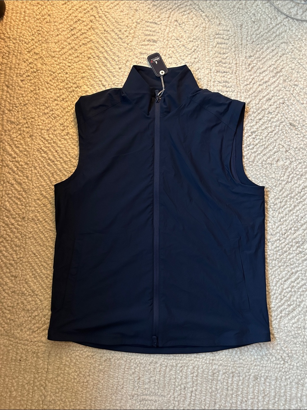 johnnie-O Men's Navy Zip-Up Performance Vest